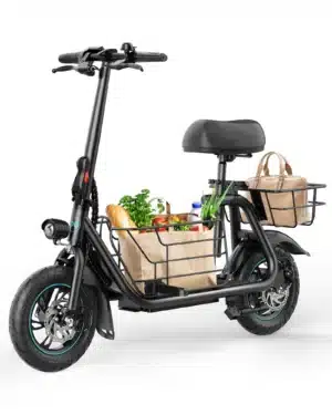 Gyroor C1S Electric Scooter 800W – Front & Rear Baskets